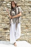 Asher Cap Sleeve Blouse Earth